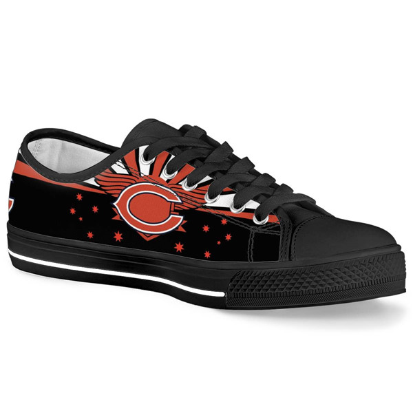 Men's Chicago Bears Low Top Canvas Sneakers 007 Men's Chicago Bears Low Top Canvas Sneakers 007